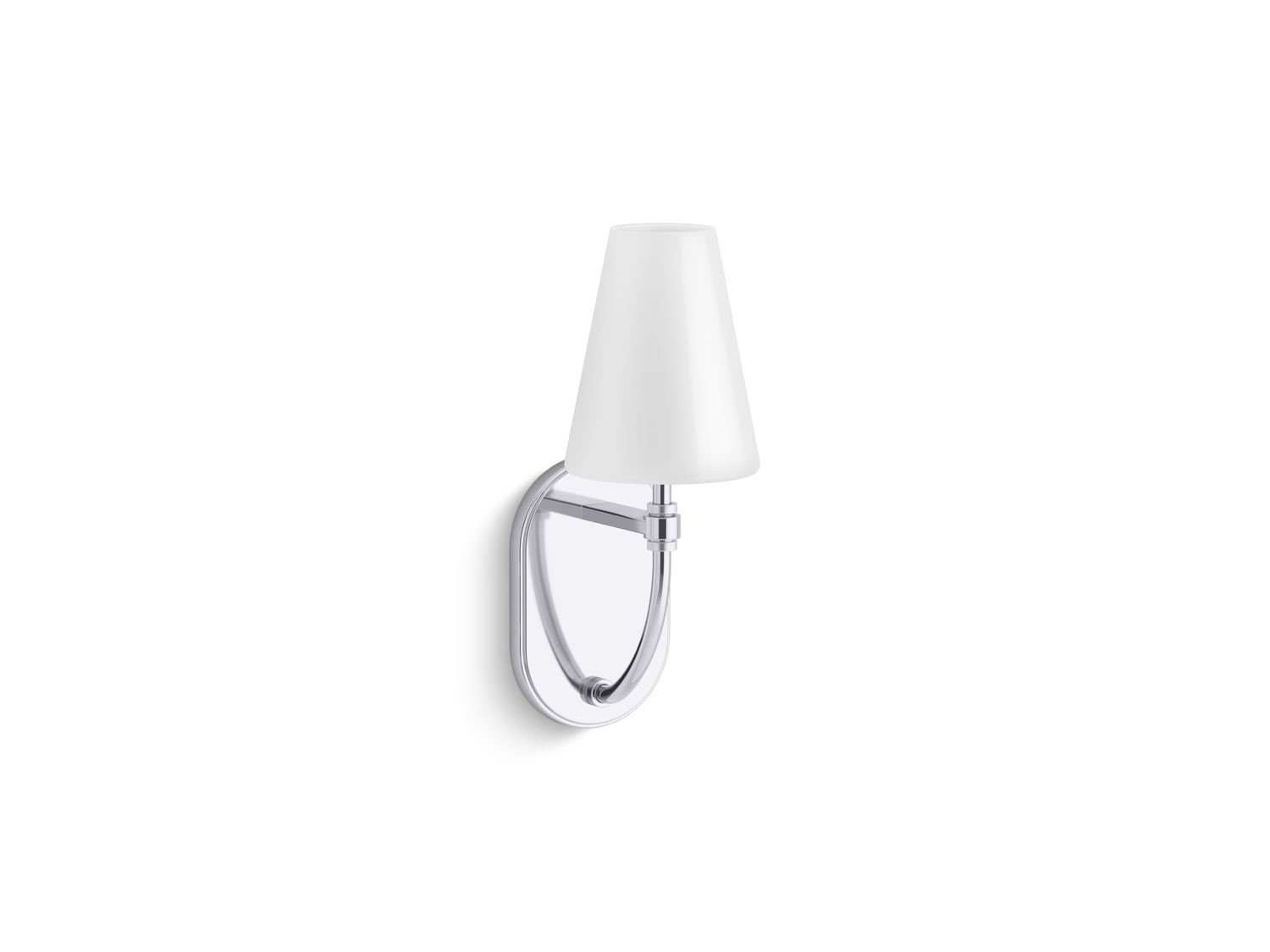 Kohler Kernen Single Light Armed Sconce, Polished Chrome