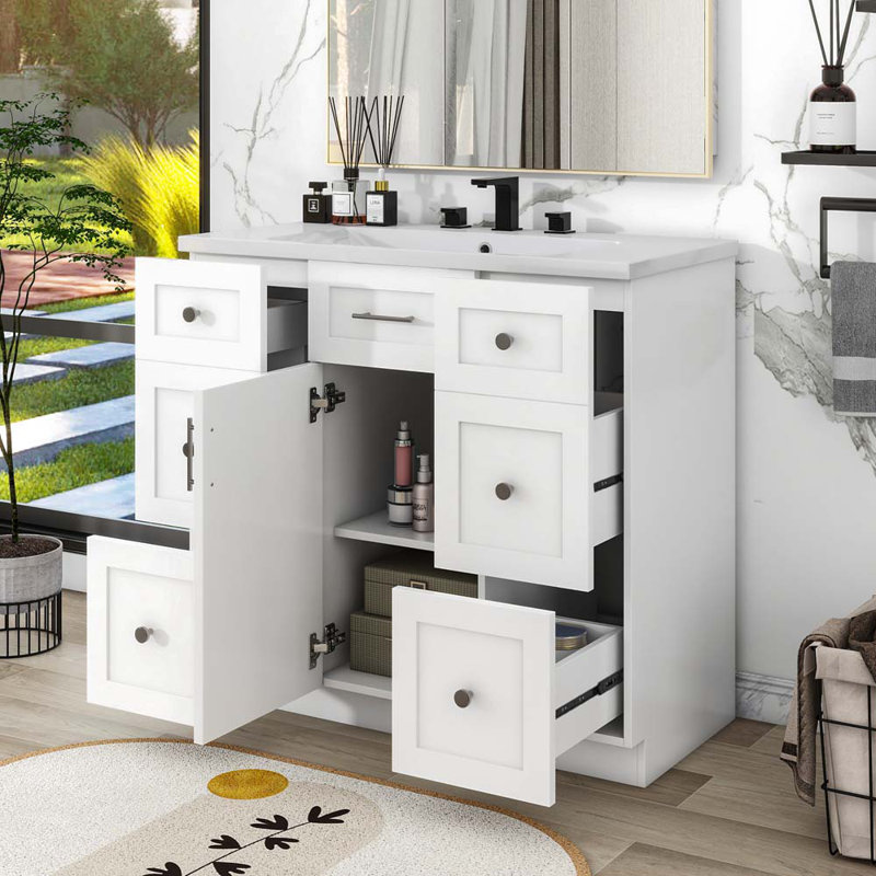 18 meuble-lavabo simple avec comptoir