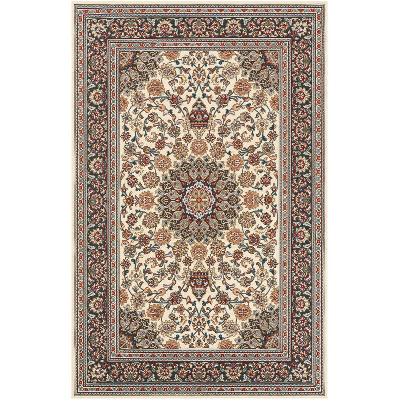 Tapis traditionnel ivoire Tollefson, Rectangle 5 pi 3 po x 8 pi