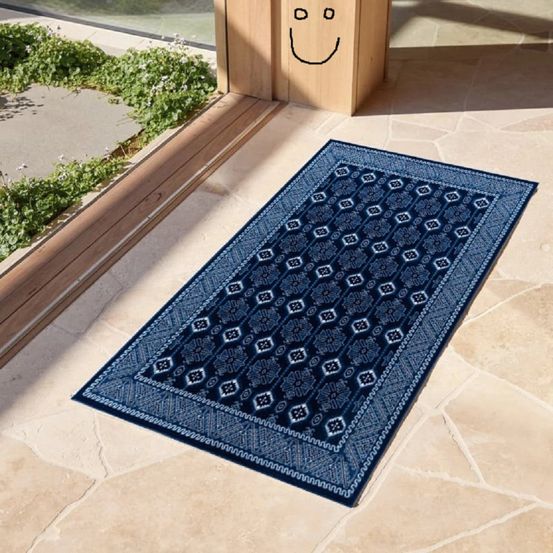Oriental Flokati, Blue, Rectangle 60 x 110 cm