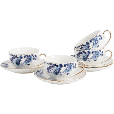 Ceramic tea cup and saucer set