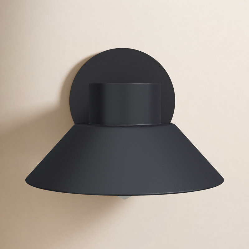 Oslo LED Outdoor Armed Sconce, Black, 8'' H x 10" W x 11" D