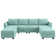 U shaped Sleeper Sectional Modular Sectional Sofa with Chaise