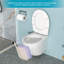 Cuvette de toilette murale avec siège à fermeture douce, blanc