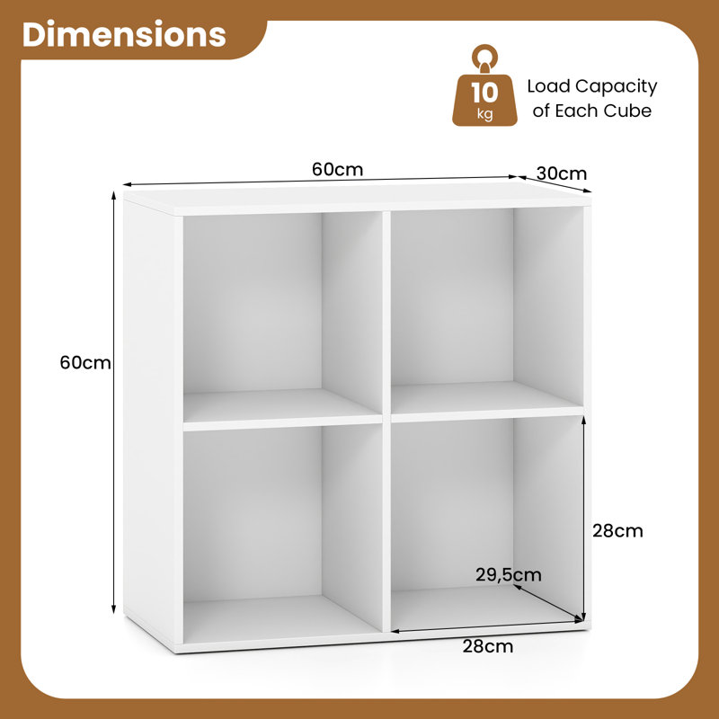 30 cm W Bookcase, 60 cm H x 30 cm W x 60 cm D x