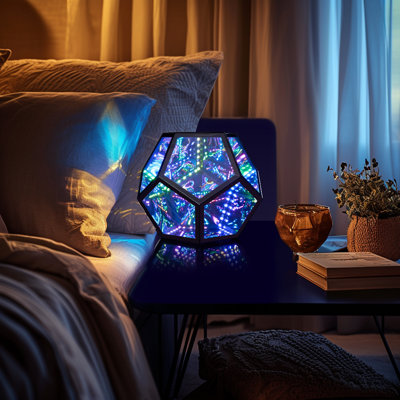Infinity Dodecahedron Magic LED Table Lamp