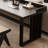 Black Rectangular Solid Wood desk-108772209