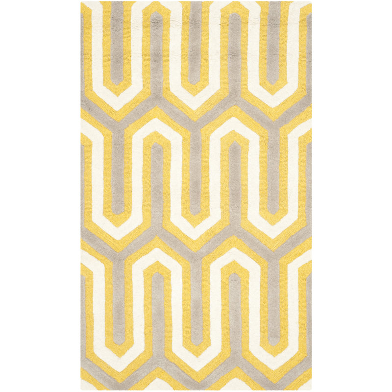 Altair Geometric Wool Hand Woven Area Rug, Rectangle 91 x 152cm