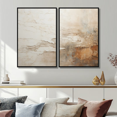 Cylen, art mural sur toile beige