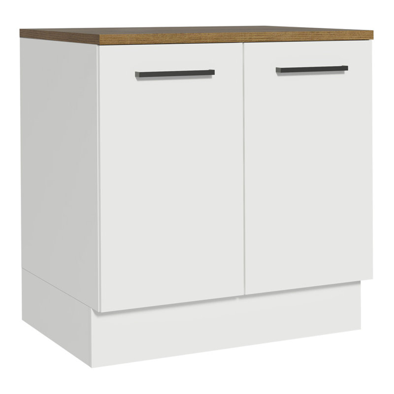 Armoire de rangement pour garde-manger à 3 portes et 2 tablettes en bois Latitude Run® Hazel