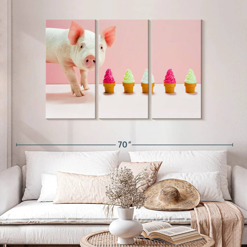 Pig And Sundaes, 32" H x 50" W