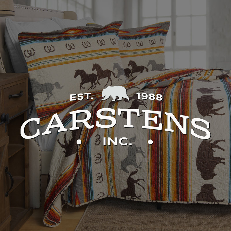 Western Stripe Twin Microfiber Quilt Set in Multicolor
