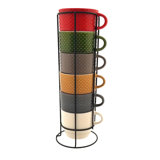 6 Piece Coffee Mug Set With Stand