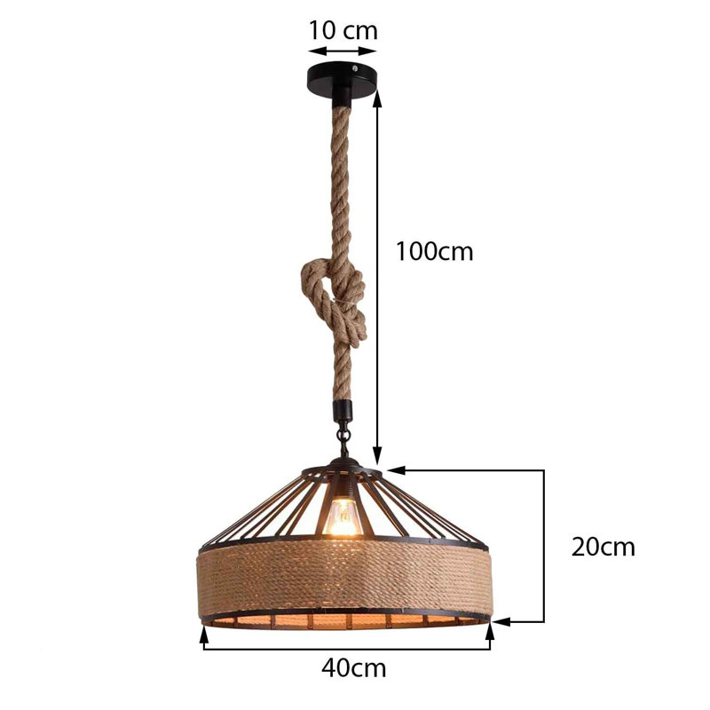 1 - Light Black Pendant, 126cm H x 40cm W x 40cm D, Yes