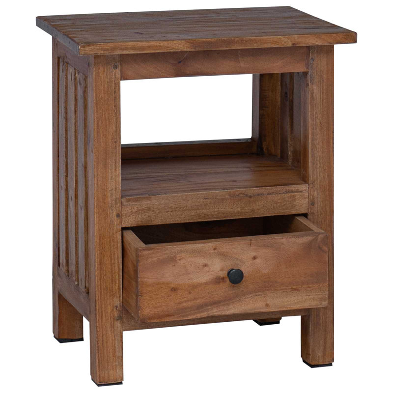 41cm W Solid Wood Bedside Table