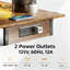 Bureau d'ordinateur, table d'ordinateur avec prises de courant et lumières à DEL, pour la maison et le bureau-1120514349