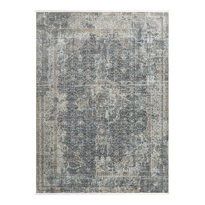 Tapis oriental gris fumée Folmar, Rectangle 9 pi x 12 pi