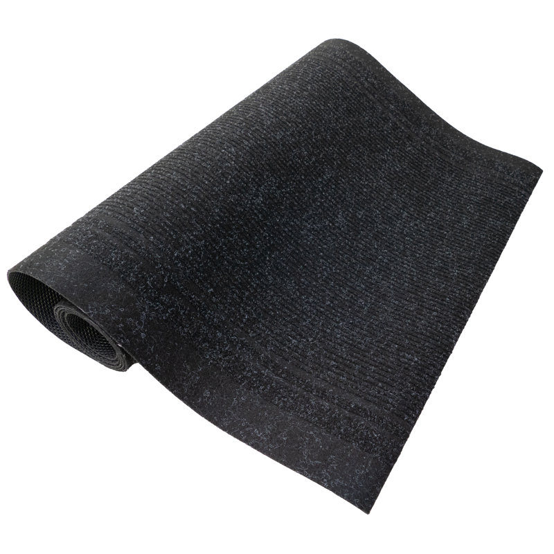 Tapis anthracite antidérapant pour l'extérieur et l'intérieur, Rectangle 2 pi 2 po x 4 pi