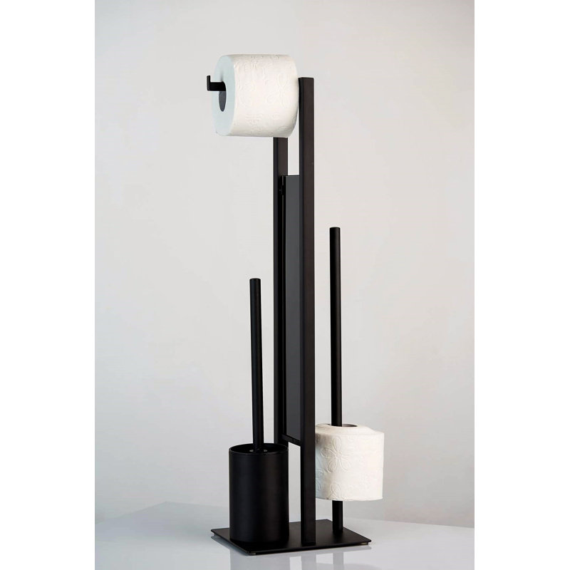 Roberge Free -standing Toilet Paper Holder, Black