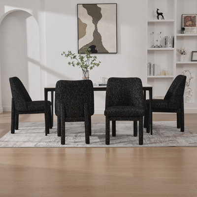 Set Of 4 Dining Chair, Upholstered Kitchen Chair For Indoor