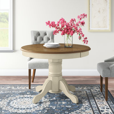 Hewes Pedestal Dining Table w/ 18" Removeable Leaf