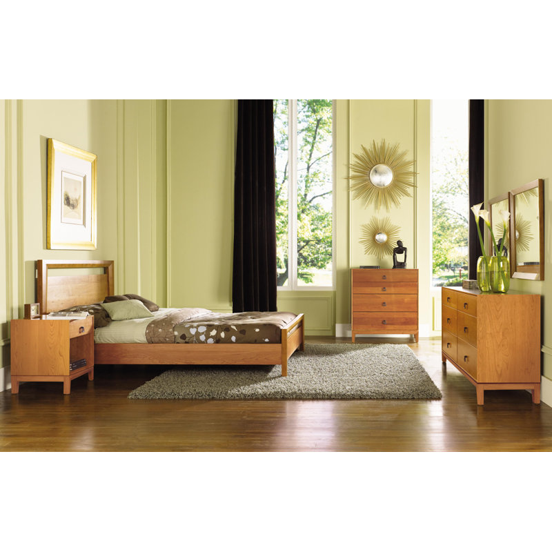 Mansfield 1 - Drawer Solid Wood Nightstand, Natural Cherry, Conventional
