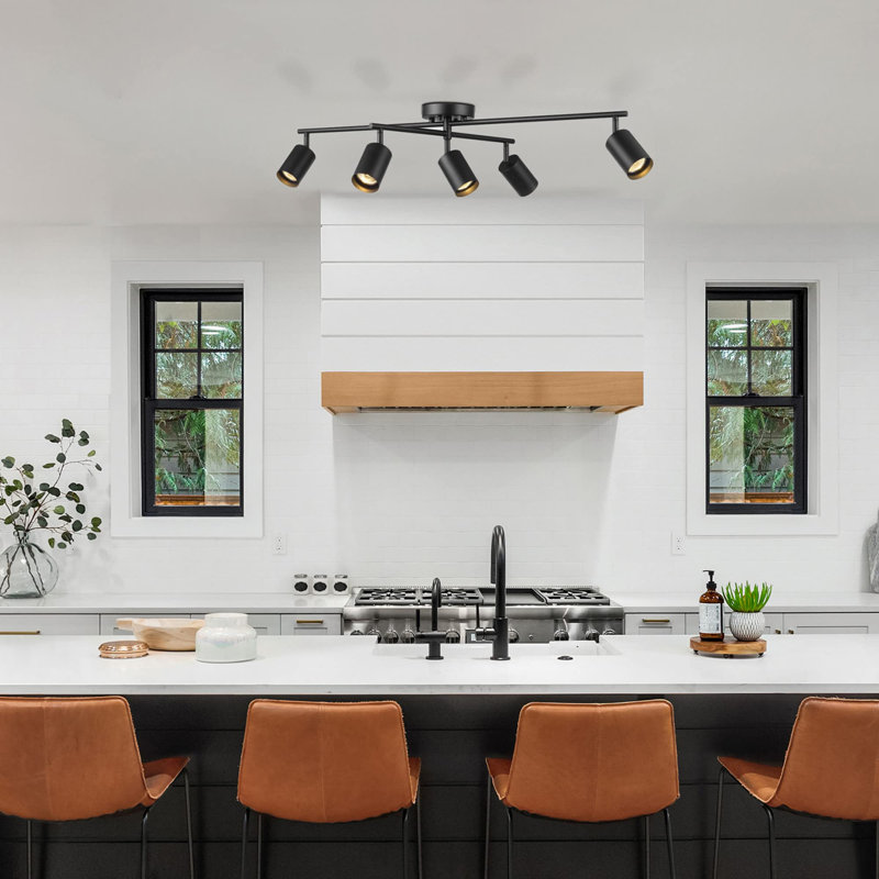 34'' 5 -Light Fixed Track Track Kit with Dimmable and Adjustable Head