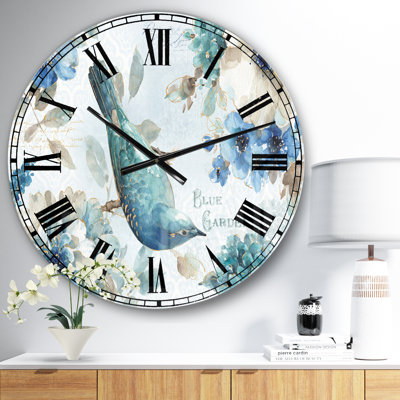 Indigold Bird Cottage Family V - Horloge murale traditionnelle