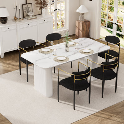 Ensemble de table de salle à manger Marble