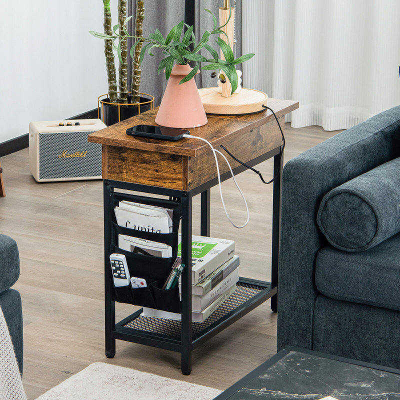 Mossvale End Table Set and Built-In Outlets