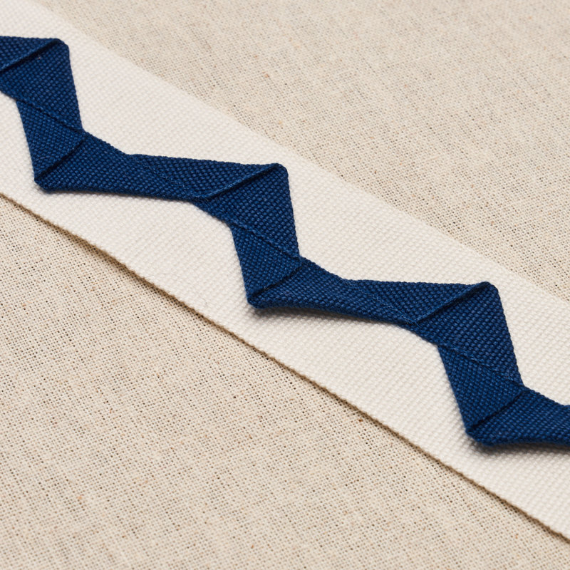 Schumacher x Mary McDonald Lazare Applique Tape, Navy/Ivory