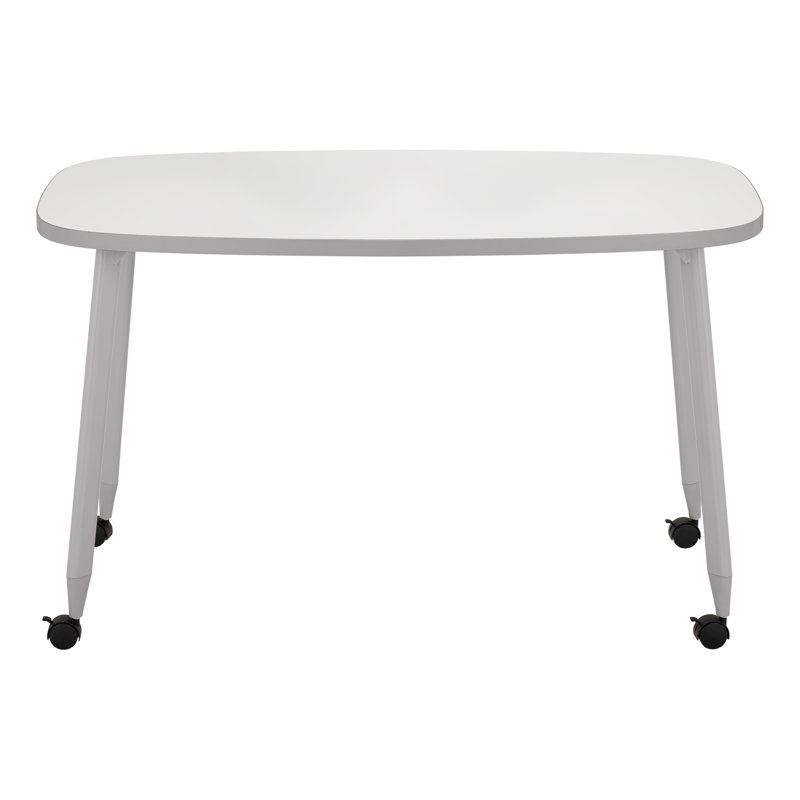 Table mobile rectangulaire mobile avec tableau blanc - Espace de travail créatif polyvalent