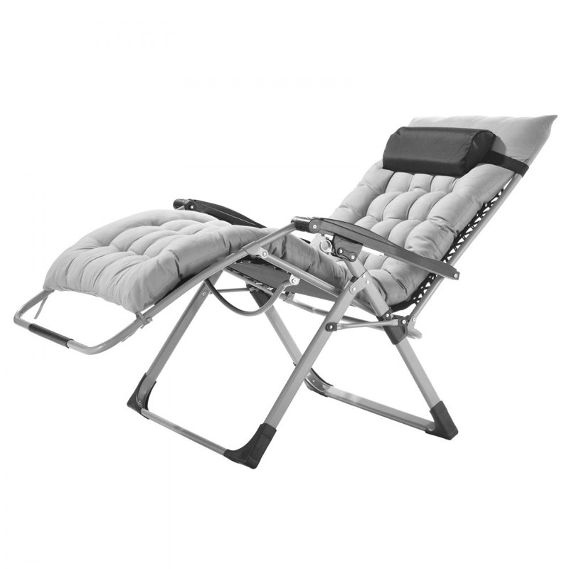 Méridienne inclinable Zero Gravity de 33 po d'intérieur et d'extérieur, Gris, Gris