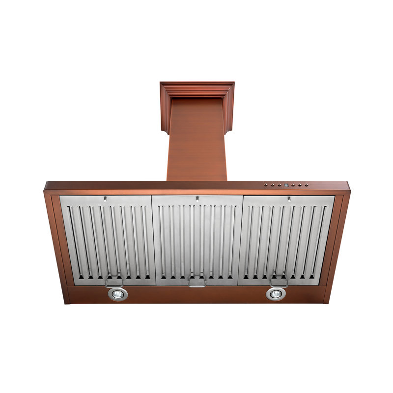 Hotte murale convertible 48 pouces 400 CFM, Cuivre