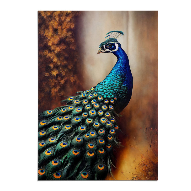 Peacock View No.1 - Wall Art, Paper, 42cm H x 29.7cm W, No Matte