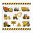 Construction Vehicles with Warning Canvas, design by Creative Studio-1587147027
