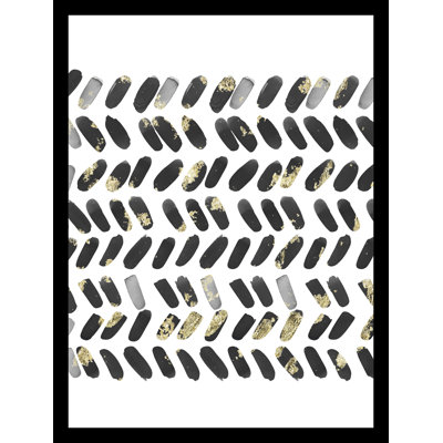 " Ridge Chain Wide Black/Gold 2 " by Studio NYC Design Painting Print