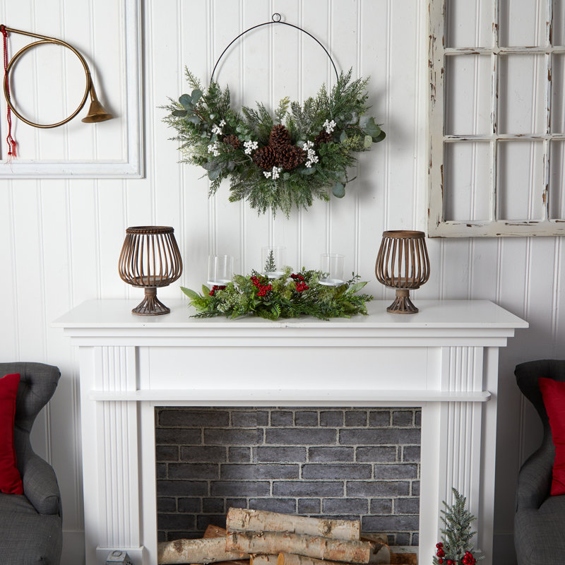 Porte-bougie triple Holiday Greenery