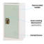 Casier 3 portes 72 po x 12 po x 12 po en acier à 3 portes avec serrure à clé - Rangement pour employés, étudiants, salle de sport, lieu de travail - Comprend des crochets, une ventilation et un porte-carte - Assemblage facile-88035921
