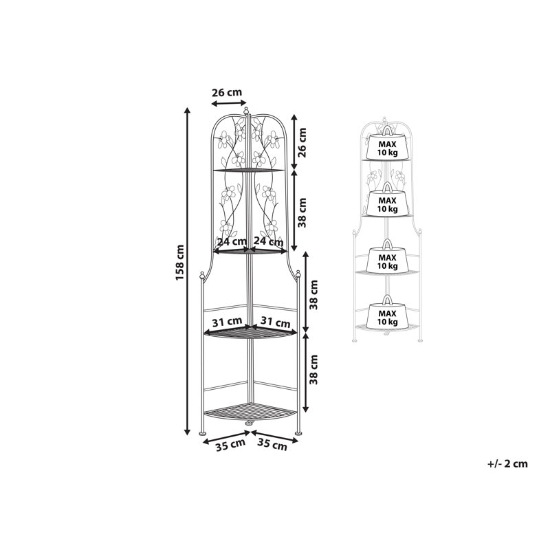 Brode 35cm W Metal Shelving Unit