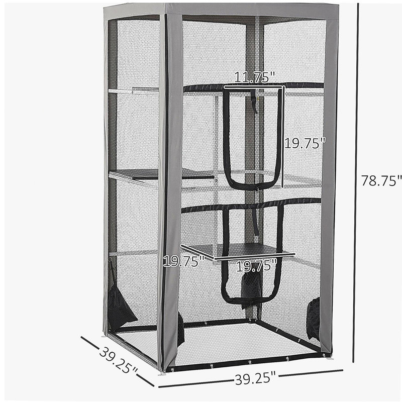 Structure en acier pour chat pour chat