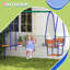 Outsunny Kid Swing Set 3 in 1 Garden Metal Set for Toddlers 3+Years Orange