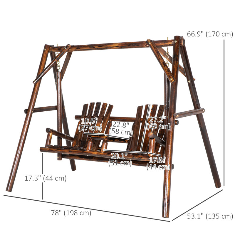  Banc de patio rustique en bois
