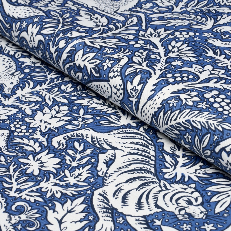 Khan's Park Fabric, Dark Blue