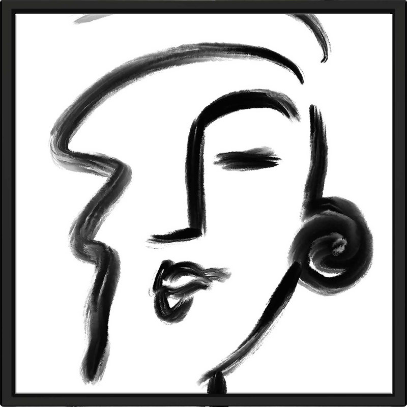 «Make A déclaration (Square)» par Deidre Mosher, reproduction, Cadre flottant noir, H 39,5 po x l 39,5 po x P 2 po