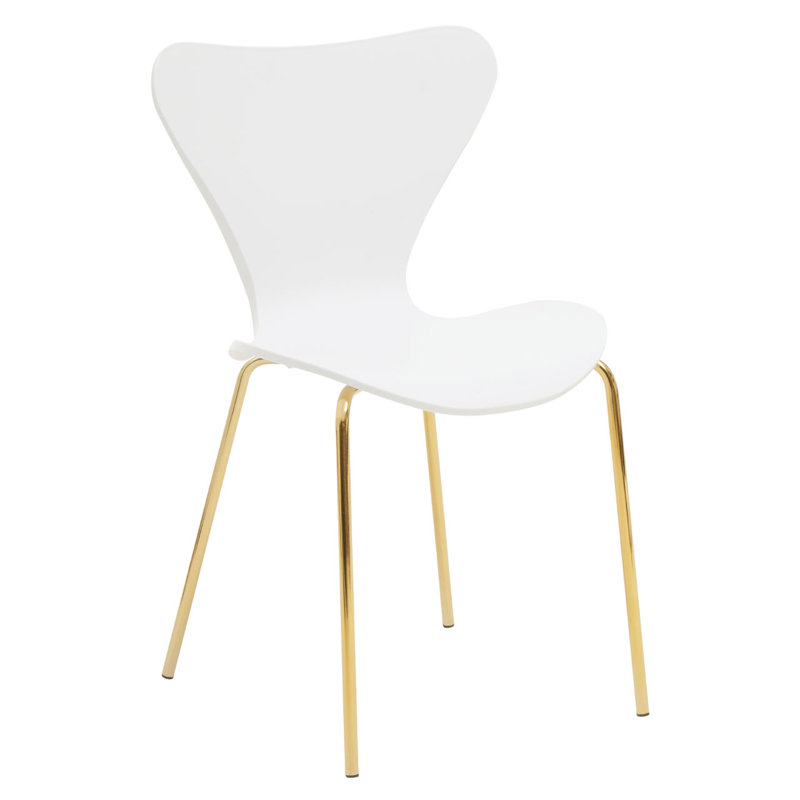 Roxby 49cm H Wing Back Stacking Side Chair in White