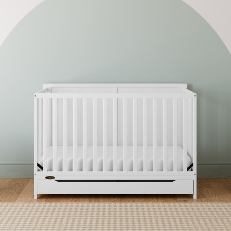 Melrose 5-in-1 Convertible Crib with Storage, White