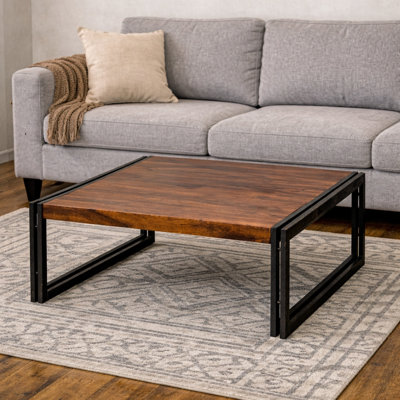 Nicholas Solid Wood Top Coffee Table