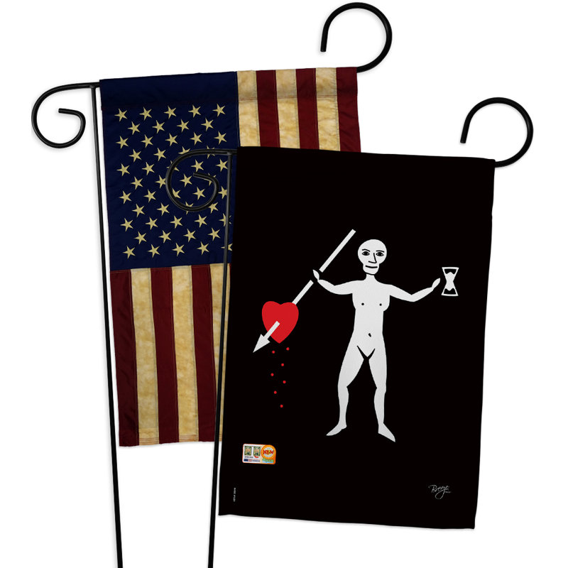 Ensemble de drapeaux de jardin 2 faces h 18,5 po x l 13 po john phillips