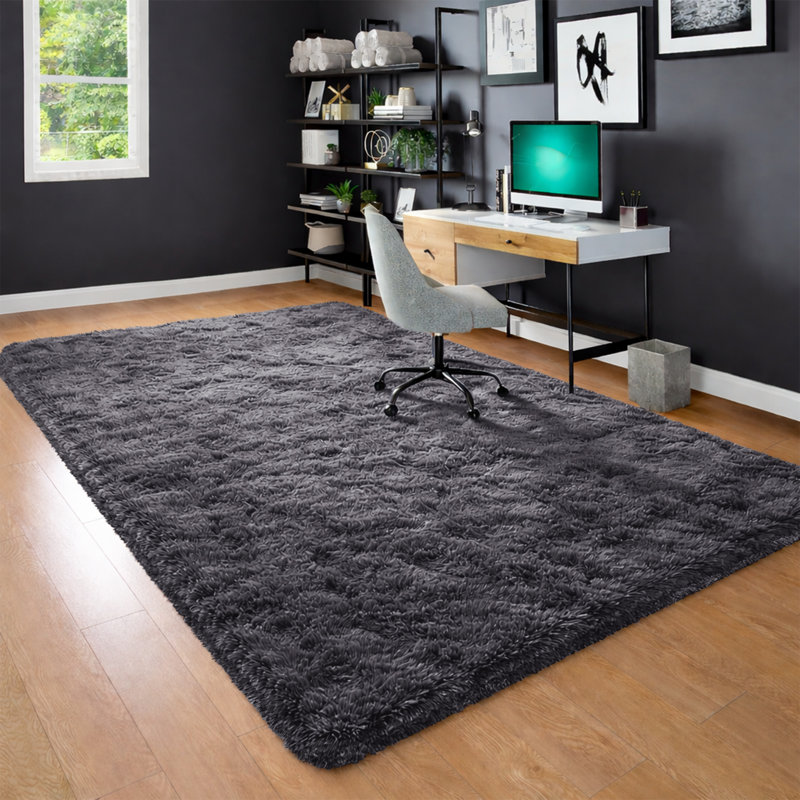 Standard Shag Area Rug, Rectangle 200 x 290 cm, Grey